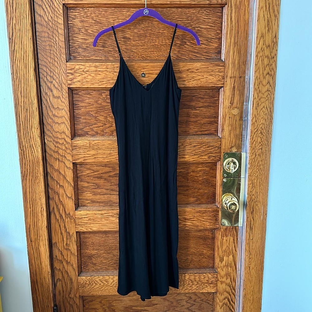Reformation black wide leg jumpsuit